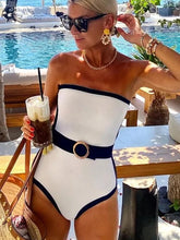 Black White Contrast Luxe Resort Swimsuit